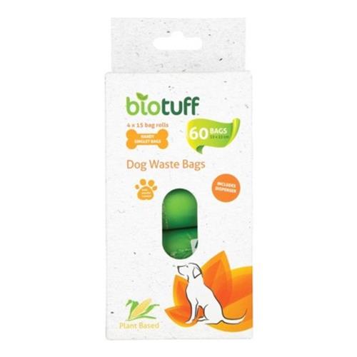 Biotuff Dog Waste Bag & Dispenser 60Bags – Kiah Organic & Wholefoods ...