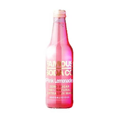 Famous Soda Co Pink Lemonade 330ml – Kiah Organic & Wholefoods Warehouse